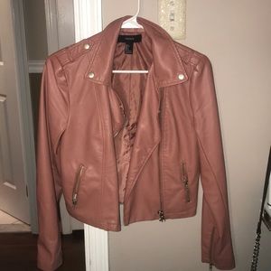 Pink leather jacket